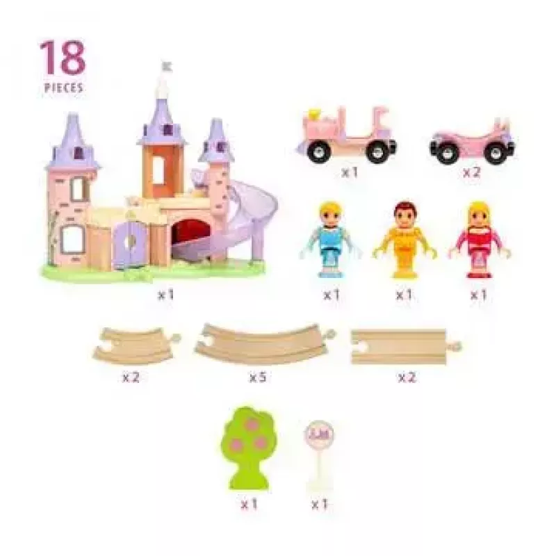 Koka transportlīdzekļu un sliežu komplekts Ravensburger 33312 — daudzkrāsu, bērniem no 3 gadu vecuma