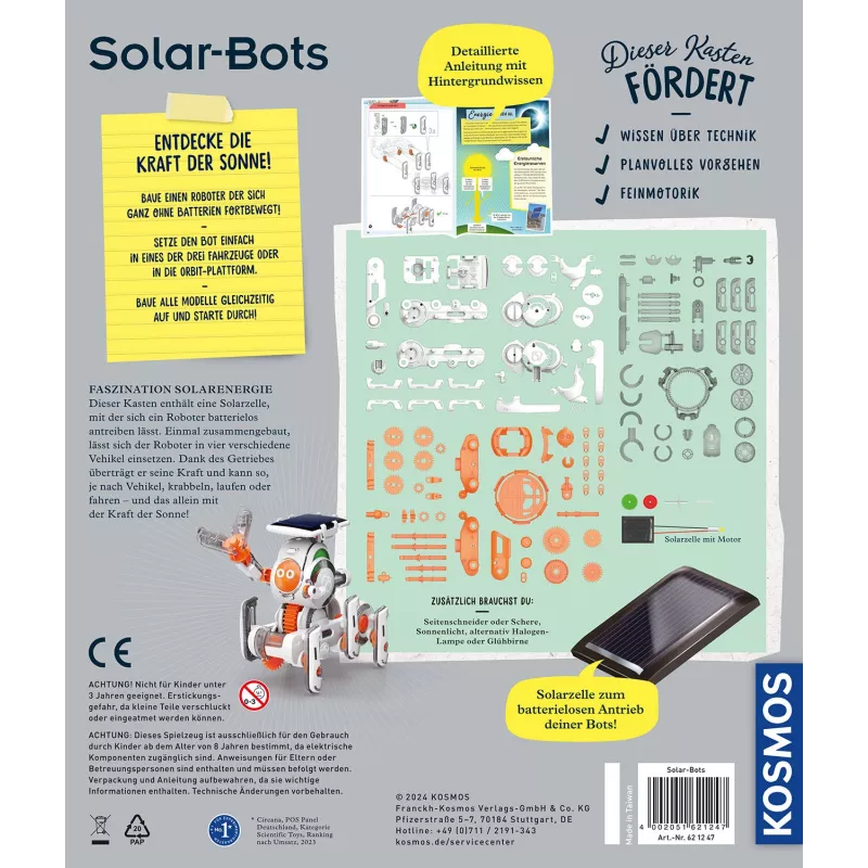 Kosmos Solar Bots, Eksperimentu komplekts, Atjaunojamā enerģija, 8 gadi