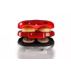 Ariete 205 Hamburgeru gatavotājs Party Time, hamburgeru gatavošanas iekārta, 1200 W, dubultās nepiedegošās plāksnes, 2 nodalījumi, viegli tīrāms, sarkans