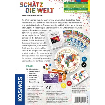 Kosmos Schätz die Welt 45 min Galda spēle Izglītojoša