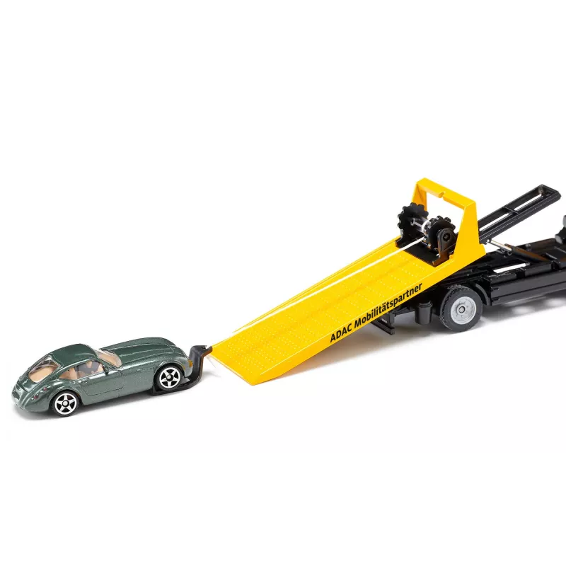 Automašīnas modelis komplekts Siku MAN avārijas dienesta kravas automašīna ADAC, iepriekš samontēts mērogā 1:55, 58×170×57 mm