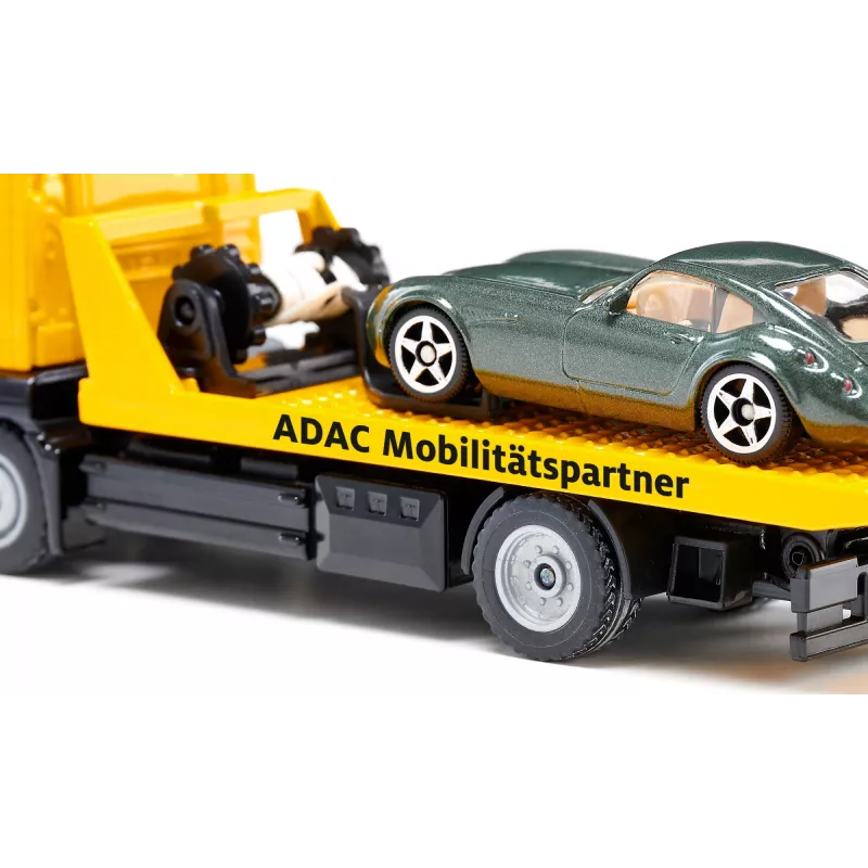 Automašīnas modelis komplekts Siku MAN avārijas dienesta kravas automašīna ADAC, iepriekš samontēts mērogā 1:55, 58×170×57 mm