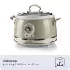 Ariete 2904 rīsu vārītājs - elektriskais rīsu vārītājs ar keramikas bļodu - mājas suši - daudzfunkciju vārītājs - Vintage līnija - 3,5 L - 650 W - bēšs