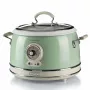 Ariete 2904 rīsu plīts - elektriskā rīsu plīts ar keramikas bļodu - paštaisīti suši - multikatls - Vintage līnija - 3,5 L - 650 W - zaļa