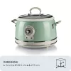 Ariete 2904 rīsu plīts - elektriskā rīsu plīts ar keramikas bļodu - paštaisīti suši - multikatls - Vintage līnija - 3,5 L - 650 W - zaļa