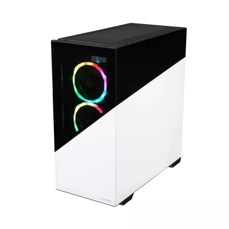 ENERMAX datora korpuss - Enermaxk8 ArGB rūdīta stikla mid-tower - balts