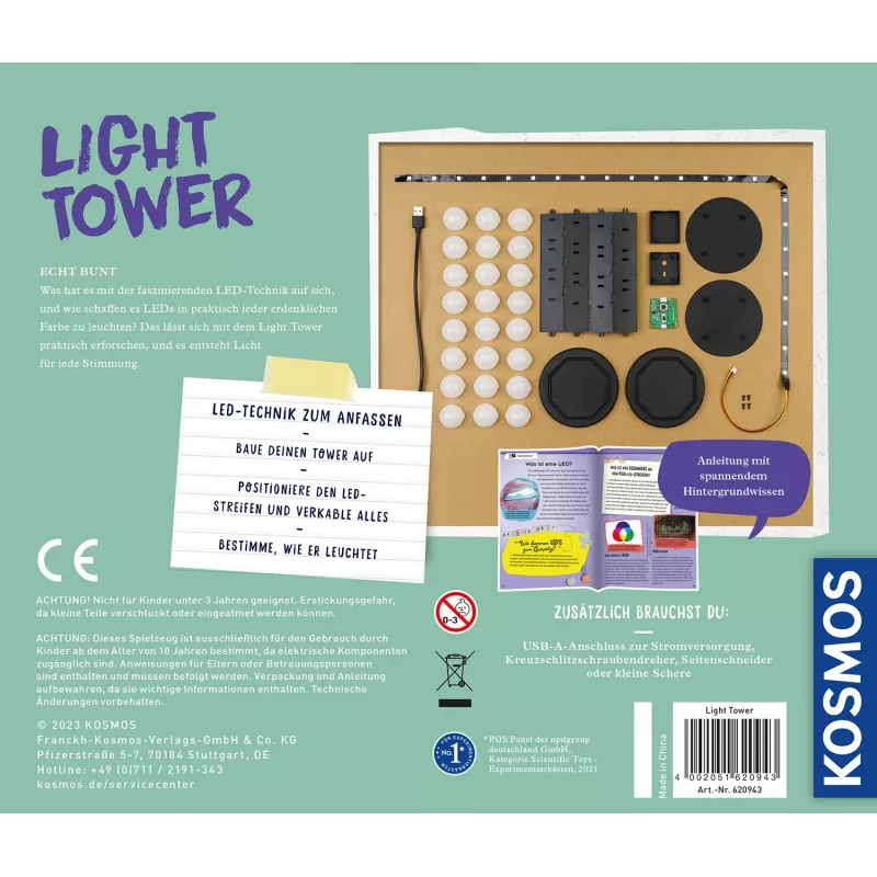 Kosmos Light Tower, Eksperimentu komplekts, Elektrība, 10 gadi(i)