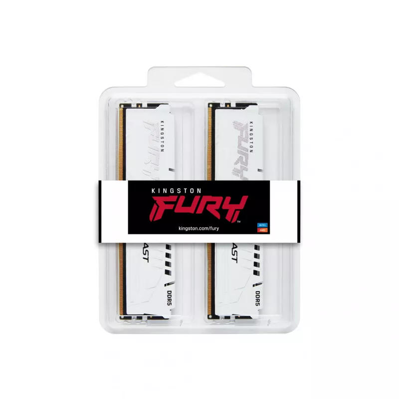 Kingston Technology FURY Beast 64GB 6000MT/s DDR5 CL30 DIMM (komplekts no 2) balts, EXPO