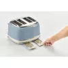 Ariete 156 4 Slice Vintage Toaster, 1600 Watts, 6 Toasting Levels, Stainless Steel Painted in Pastel Blue, Without Sandwich Cages. Blue
