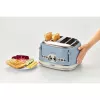 Ariete 156 4 Slice Vintage Toaster, 1600 Watts, 6 Toasting Levels, Stainless Steel Painted in Pastel Blue, Without Sandwich Cages. Blue