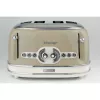 Ariete 156 4 Slice Vintage Toaster, 1600 W, 6 grauzdēšanas līmeņi, nerūsējošais tērauds krāsots pasteļbēšā, bez sviestmaižu turētājiem