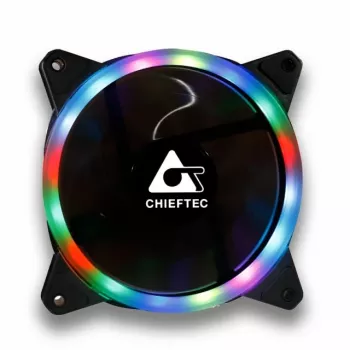 Chieftec AF-12RGB datora dzesēšanas sistēma Ventilators 12 cm Melns 1 gab.