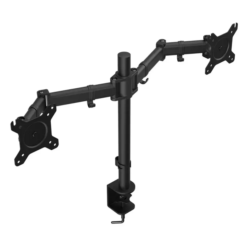 Monitora stiprinājums ENDORFY Atlas Double 2 displejiem 27 collas (68,6 cm), skava, VESA 75x75–100x100, maks. 8 kg uz ekrānu, melns
