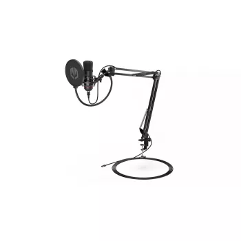 PC mikrofons ENDORFY Solum — vadu USB-C kardioīds mikrofons, 16 bitu/48 kHz, 18–21000 Hz, galda statīvs, 2,9 m kabelis, austiņu izeja, pop filtrs