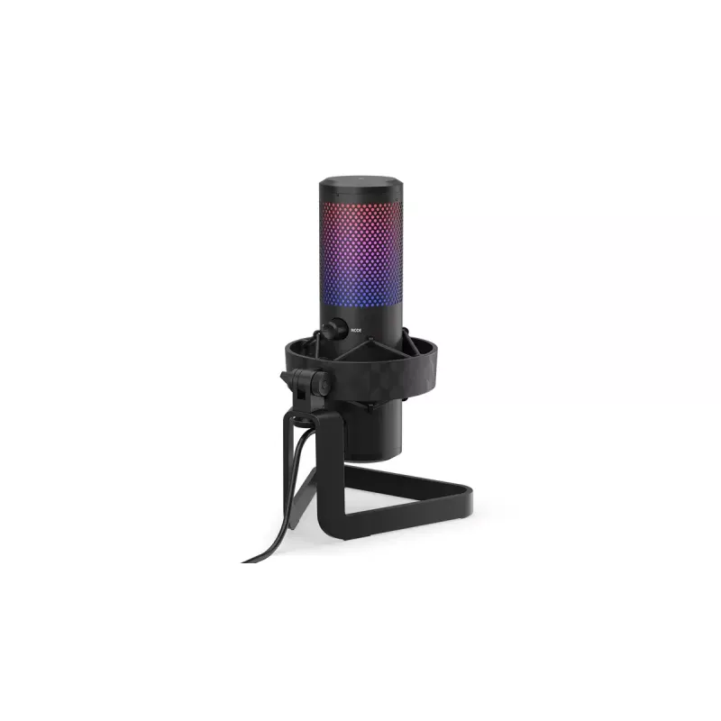 PC mikrofons ENDORFY AXIS Streaming — USB Type-C, 24 bitu/192 kHz, 30–18 000 Hz, galda statīvs, melns
