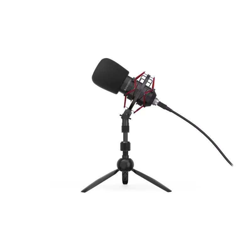 PC mikrofons ENDORFY Solum Streaming T — USB vadu, 24 bitu/48 kHz, 18–21000 Hz, galda stiprinājums, austiņu izeja, melns