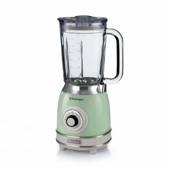 Ariete 583, Vintage blenderis ar 1,5 litru stikla krūzi, 4 nerūsējošā tērauda asmeņi, 4 ātrumi + pulss, 1000 W, zaļš