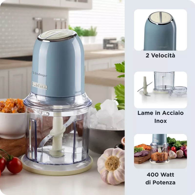 Ariete 438 Vintage smalcinātājs 0438BL, 0,6 l, 400 W, zils