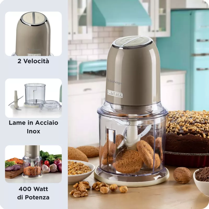 Ariete 438 Vintage smalcinātājs 0438CR, 0,6 l, 400 W, krēmkrāsas/bēšs