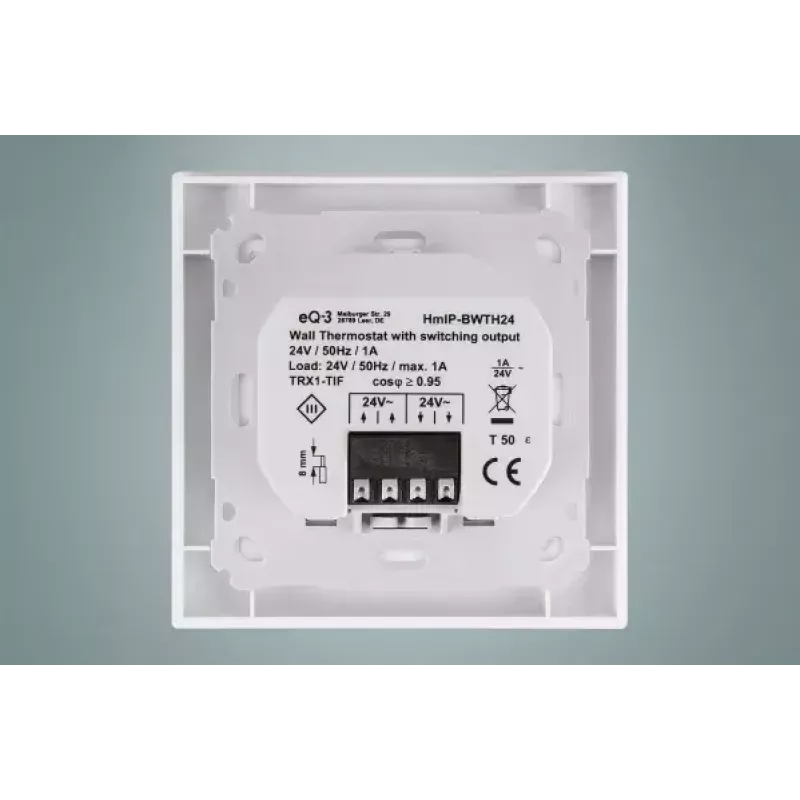 Termostats Homematic IP HmIP-BWTH24 RF balts 24V LCD