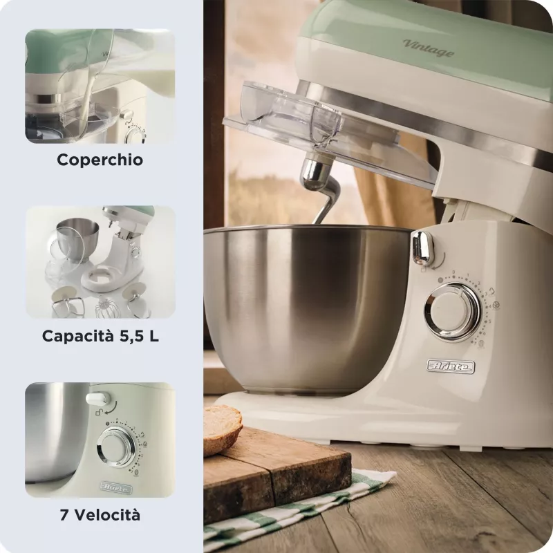 Virtuves kombains Ariete 1588 2400 W 5,5 L Zaļš Balts