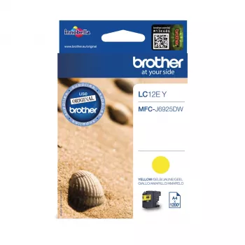 Brother LC12EY tintes kārtridžs 1 gab. Oriģināls dzeltens