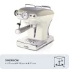 Ariete 1389 Vintage Espresso kafijas automāts - Espresso kafijas automāts maltai kafijai vai ESE kapsulām, pasteļbēšā krāsā