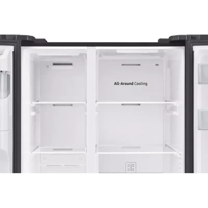 Samsung RS64DG5303B1 ledusskapis ar sānu durvīm Brīvi stāvošs 628 L Melns, Nerūsējošais tērauds