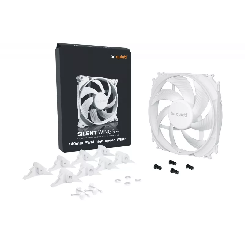 be quiet SILENT WINGS 4 | 140mm PWM high-speed balta Datora korpusa ventilators 14 cm 1 gab.