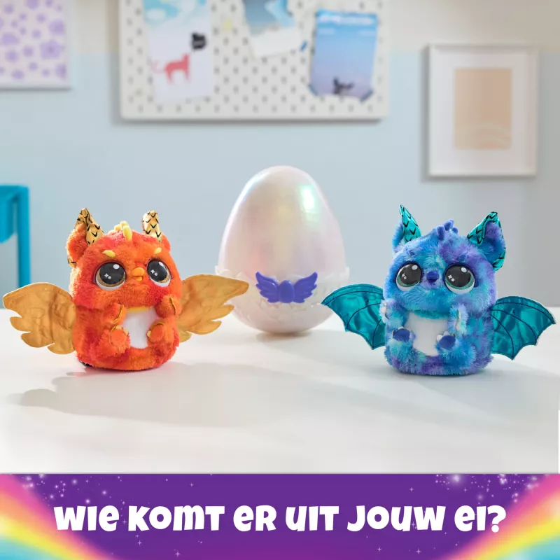 Hatchimals Alive Mystery Hatch Draggle Spinmaster Pink balta AA
