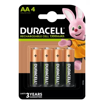 Duracell 4 LR06 1300 mAh uzlādējama baterija niķeļa-metāla hidrīda (NiMH)
