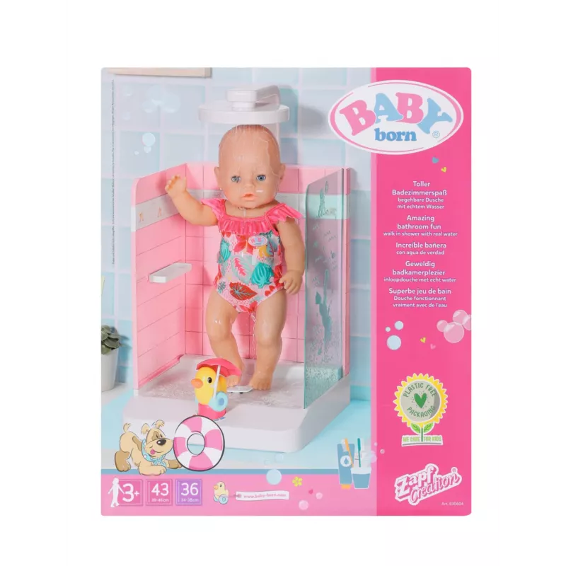 Leļļu vannas istaba BABY born Bath Walk in Shower Ieteicamais vecums 3 gadi