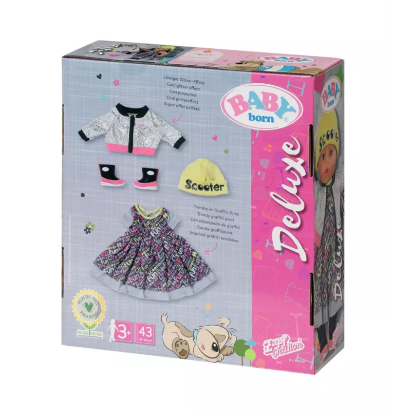 Leļļu apģērbu komplekts BABY born City Deluxe Style, no 3 gadiem, 180 g