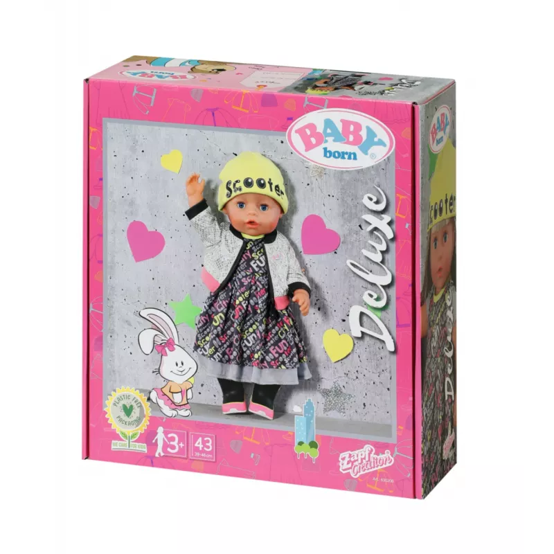 Leļļu apģērbu komplekts BABY born City Deluxe Style, no 3 gadiem, 180 g
