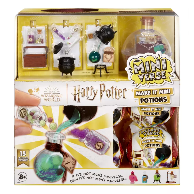 Miniverse - Harry Potter Make It Mini Potions, 8 gadi, Daudzkrāsains, Plastmasa, Sveķi