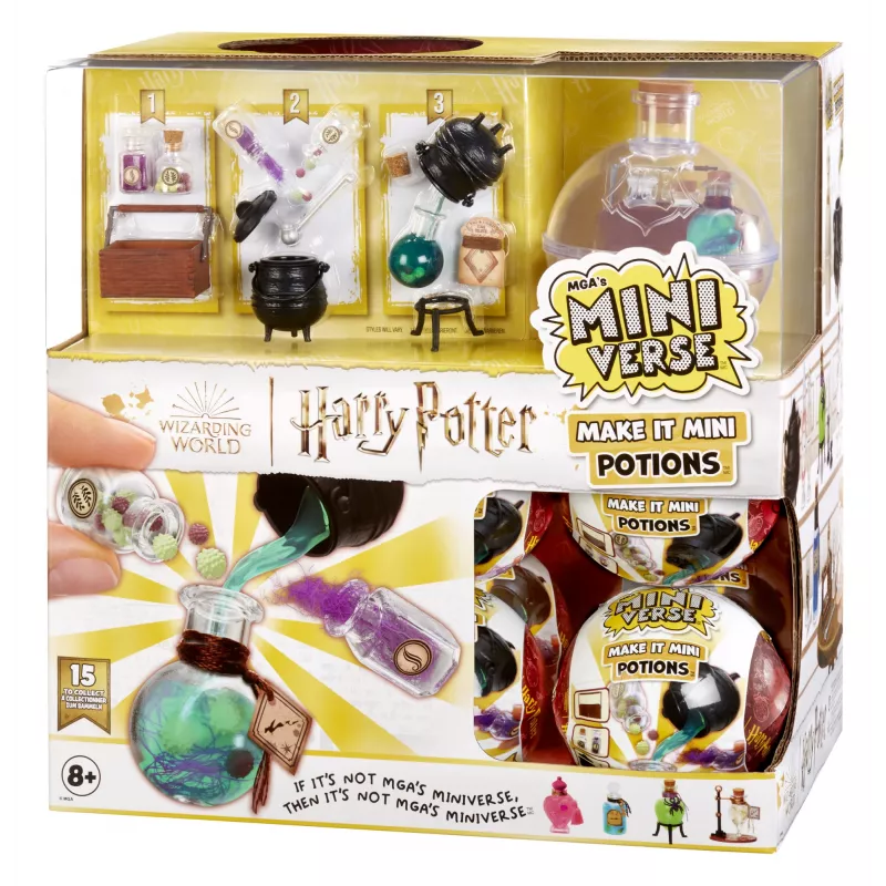 Miniverse - Harry Potter Make It Mini Potions, 8 gadi, Daudzkrāsains, Plastmasa, Sveķi