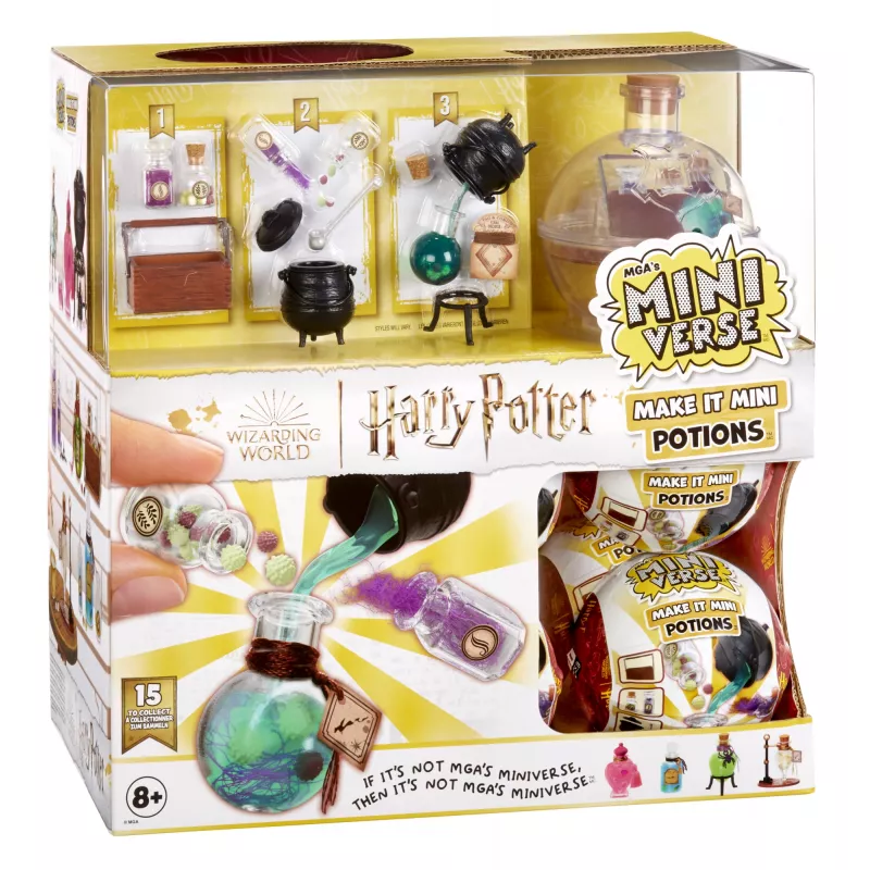 Miniverse - Harry Potter Make It Mini Potions, 8 gadi, Daudzkrāsains, Plastmasa, Sveķi