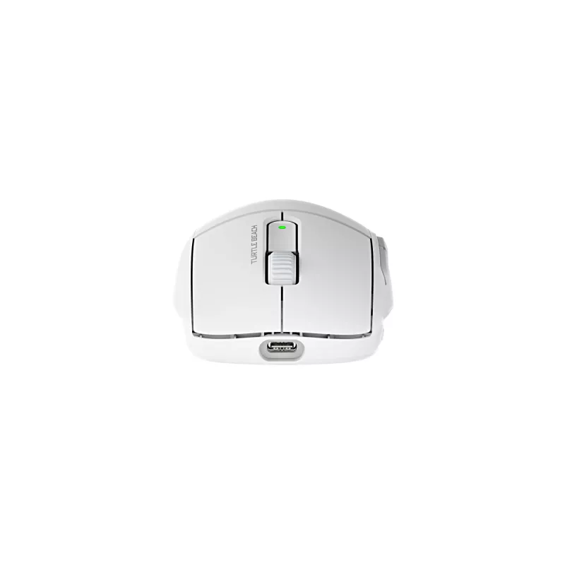 Turtle Beach Burst II Air balta – 2.4GHz bezvadu spēļu pele: 47g īpaši viegla, optiskie slēdži, 26K DPI optiskais sensors, Bluetooth, 120h baterija