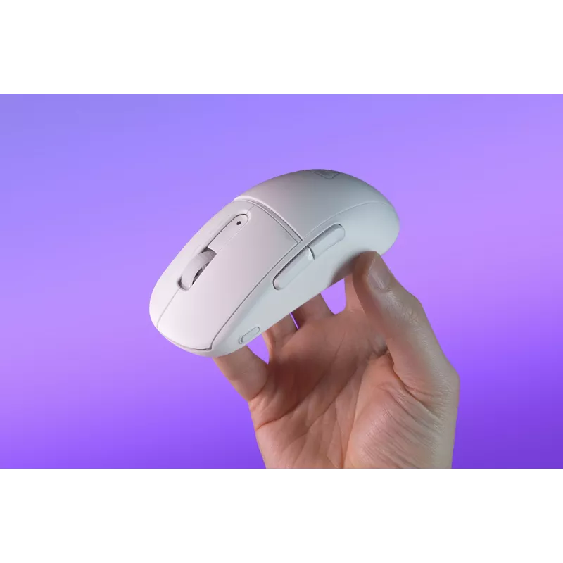 Turtle Beach Burst II Air balta – 2.4GHz bezvadu spēļu pele: 47g īpaši viegla, optiskie slēdži, 26K DPI optiskais sensors, Bluetooth, 120h baterija