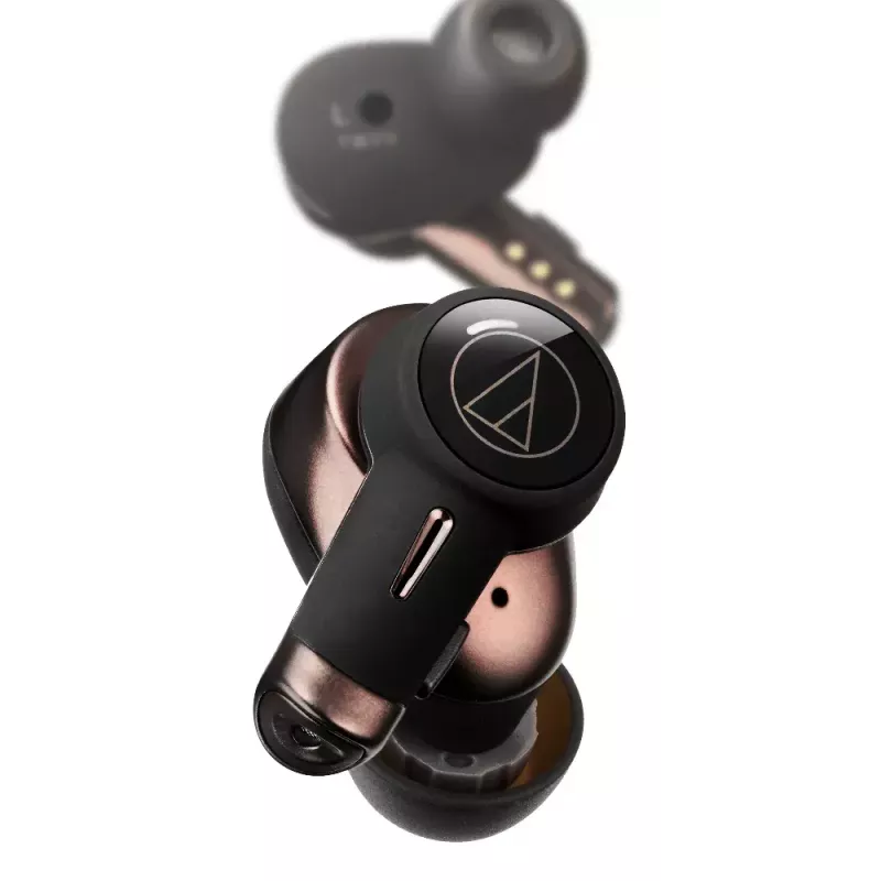 Austiņas Audio-Technica ATH-TWX9 — patiesi bezvadu ievietojamās TWS, 10–40000 Hz, Bluetooth, brūnā krāsā