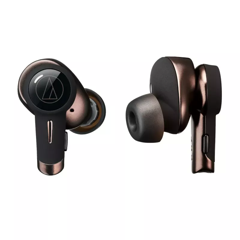 Austiņas Audio-Technica ATH-TWX9 — patiesi bezvadu ievietojamās TWS, 10–40000 Hz, Bluetooth, brūnā krāsā
