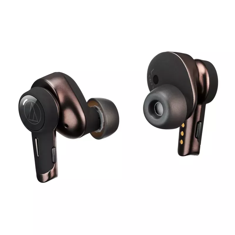 Austiņas Audio-Technica ATH-TWX9 — patiesi bezvadu ievietojamās TWS, 10–40000 Hz, Bluetooth, brūnā krāsā