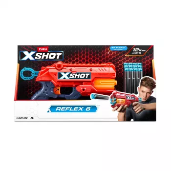 Rotaļu blasters ZURU XSHOT Excel Reflex 6 Blaster 12 šautriņu Daudzkrāsains