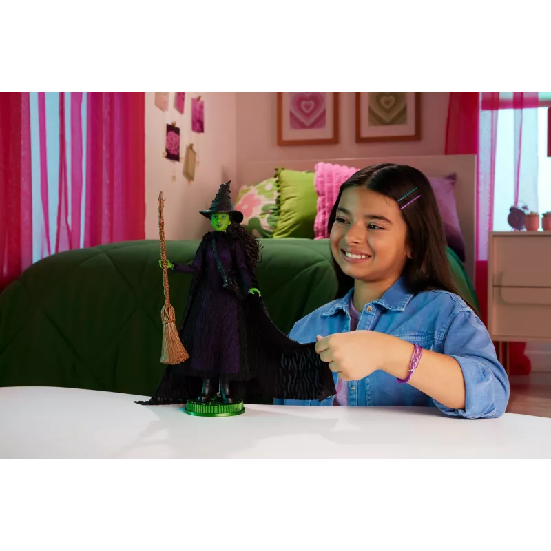Kolekcionējama lelle MATTEL Wicked Deluxe Elphaba HXY38 – tēla figūra, pozējama, detalizēts kostīms