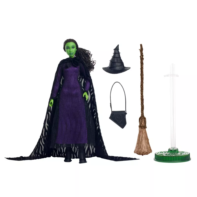 Kolekcionējama lelle MATTEL Wicked Deluxe Elphaba HXY38 – tēla figūra, pozējama, detalizēts kostīms