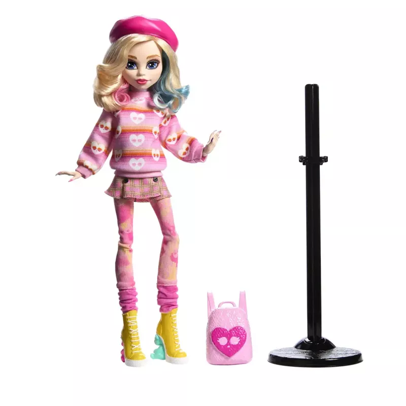 Modes lelle Mattel Monster High Wednesday Enid Sinclair Daudzkrāsaina
