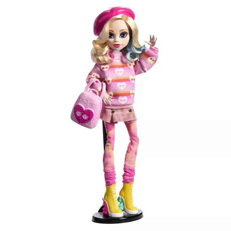 Modes lelle Mattel Monster High Wednesday Enid Sinclair Daudzkrāsaina