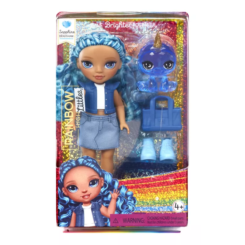 Rainbow High Littles lelles — Safīra (zila), modes lelle, sieviešu, 4 gadi, zēns/meitene, daudzkrāsaina