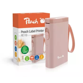 Peach PE110 etiķešu printeris Termiskā druka 203 x 203 DPI 60 mm/sek Bezvadu Bluetooth
