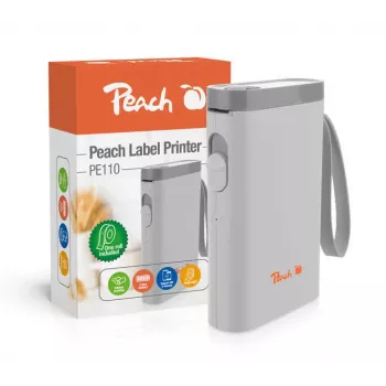 Peach PE110 etiķešu printeris, tiešā termiskā, 203 x 203 DPI, 60 mm/s, bezvadu Bluetooth